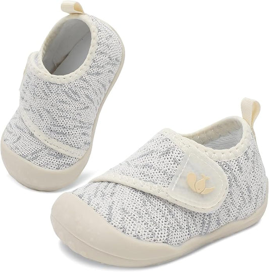 FEETCITY Baby First Walking Shoes Wide Baby Shoes Infant Sneakers Newborn Crib Shoe Barefoot Lightweight Slip On Shoe