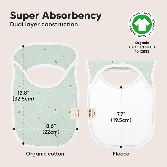 8-Pack Baby Bibs for Boys, Girls - Pullover Bibs for Drooling Teething Baby Girl & Boy Toddler, Newborn, Soft & Absorbent, Cute Colors, Large Torso Coverage Keep Infant Clean & Dry (Vessels)