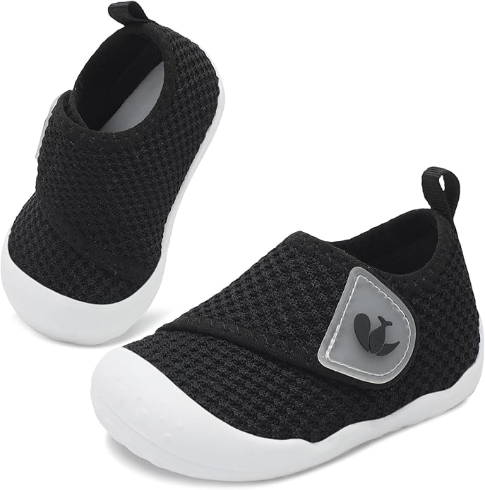 FEETCITY Baby First Walking Shoes Wide Baby Shoes Infant Sneakers Newborn Crib Shoe Barefoot Lightweight Slip On Shoe