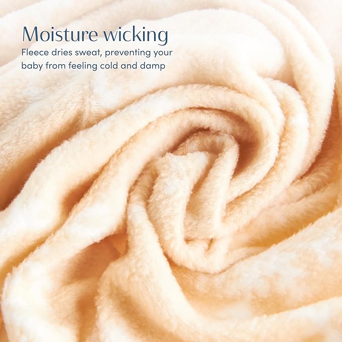 SleepingBaby Zipadee-Zip Transition Swaddle - Cozy Fleece Wearable Blanket with Two-Way Zipper for Baby Sleep - Snowflakes, X-Small (3-6 Month)