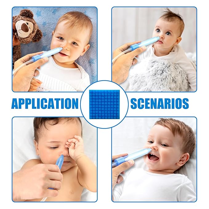 200-Pack of Premium Nasal Aspirator Hygiene Sponges, Replacement for Nosefrida Nasal Aspirator Filters, BPA, Phthalate & Latex-Free (200 Count +Tweezer)