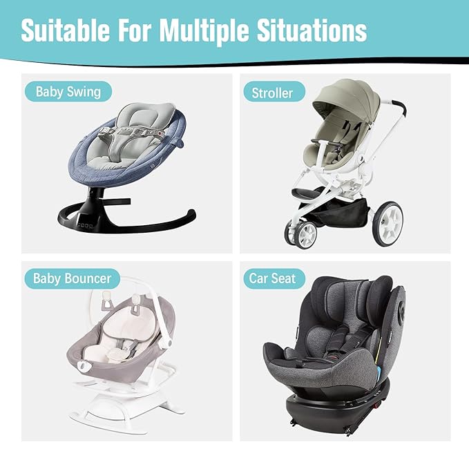 KAKIBLIN Baby Head Pillow,Support Pillow, Baby Travel Pillow for Head and Neck, Babies Neck Pillows for Car Seat,Pushchair,Travel(Wave)