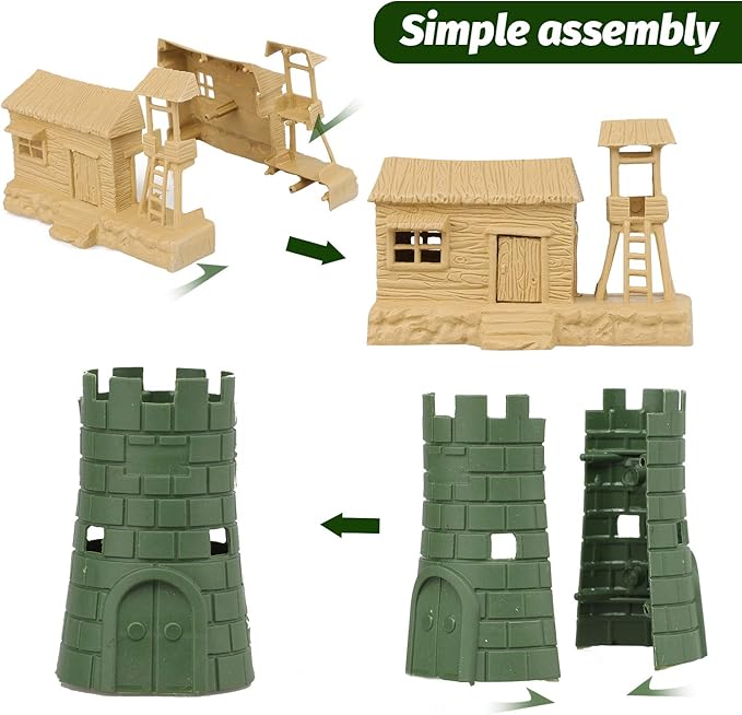 TOY Life 95 PCS Army Men Toys, Toy Soldiers for Boys, Plastic Action Figures, Soldier Guys Military Playset, Gift for Boy