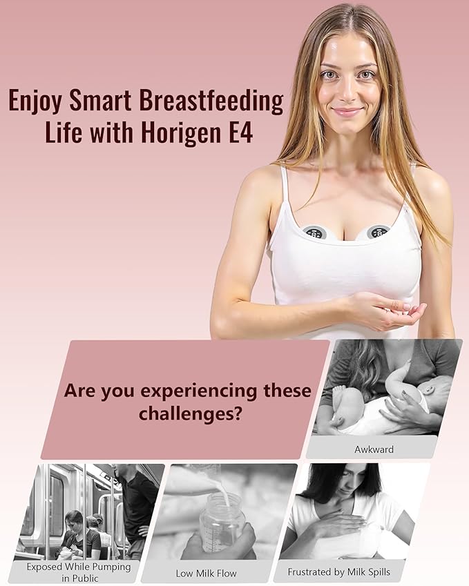 Wearable Breast Pump with APP Control,3 Modes and 9 Levels Wireless Breastfeeding Pump, Portable Breast Pump Hands-Free Contain 15/17/21/25mm Flange, Leak-Proof, Discreet, Quieter