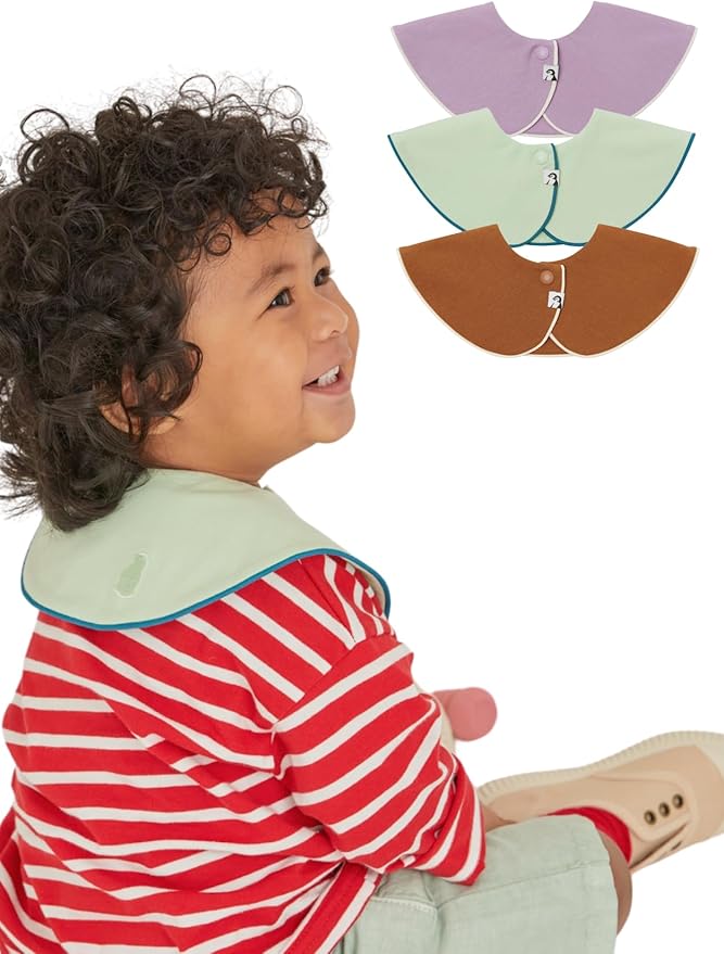 Konny Baby Bibs Set, 360 ° Rotate, Soft and Absorbent Bandana Drooling for Boys Girls baby Essentials