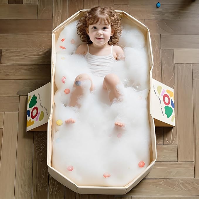 Baby Foldable Bathtub, Baby Bath Tube with Non-Slip Base Portable Baby Tube for Newborn to Toddler