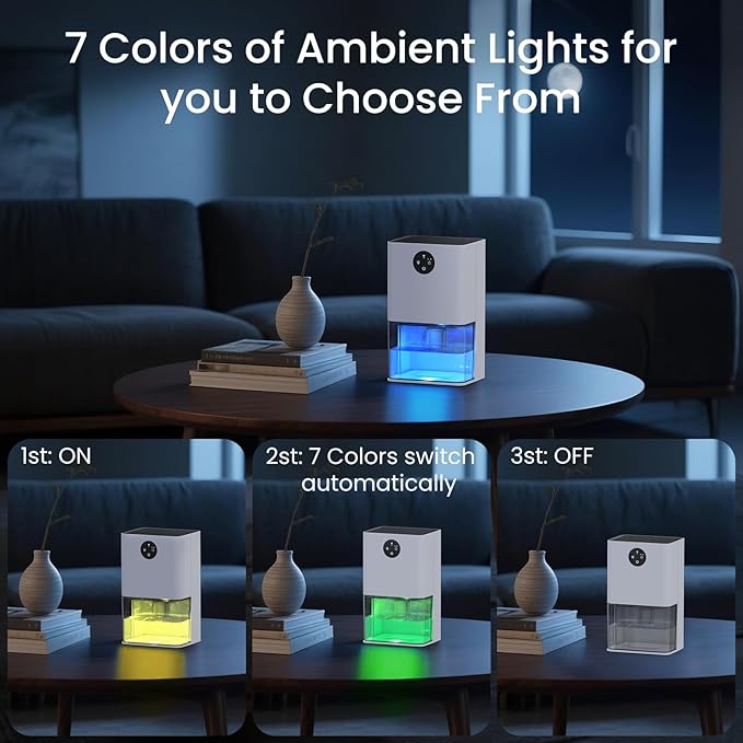 Dehumidifier, 50 OZ Small Dehumidifiers for Room for Home, Quiet with Auto Shut Off, Dehumidifiers for Bedroom (300 sq. ft), Bathroom, RV, Closet