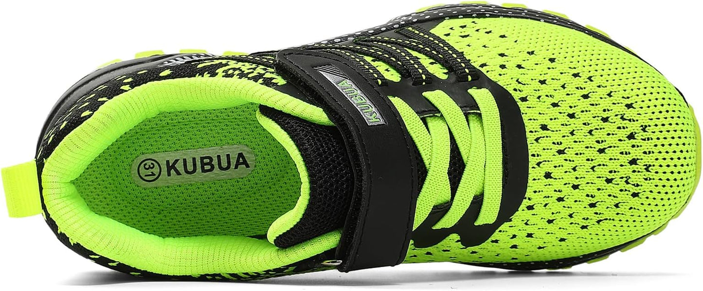 KUBUA Kids Sneakers for Boys Girls Running Tennis Shoes Lightweight Breathable Sport Athletic