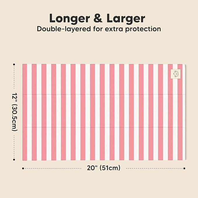 Organic Burp Cloths Baby Boy, Girl - 6-Pack Large Cotton Burping Cloths for Babies, Spit Up Rags, Super Absorbent, Ultra Soft Newborn Rag, Gender Neutral, Machine Washable, Durable (Blush)