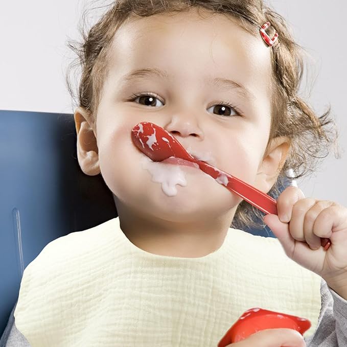 EllieHouse Baby Bibs for Girls Boys 8 Pack Muslin Drool Teeth Drooling Teething Bibs Muslin Cotton for Toddler Infant