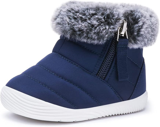 BMCiTYBM Baby Boy Girl Snow Boots Waterproof Winter Warm Booties Nonslip Lightweight Outdoor Shoes for First Walkers 6 9 12 18 24 Months(Infant/Toddler)