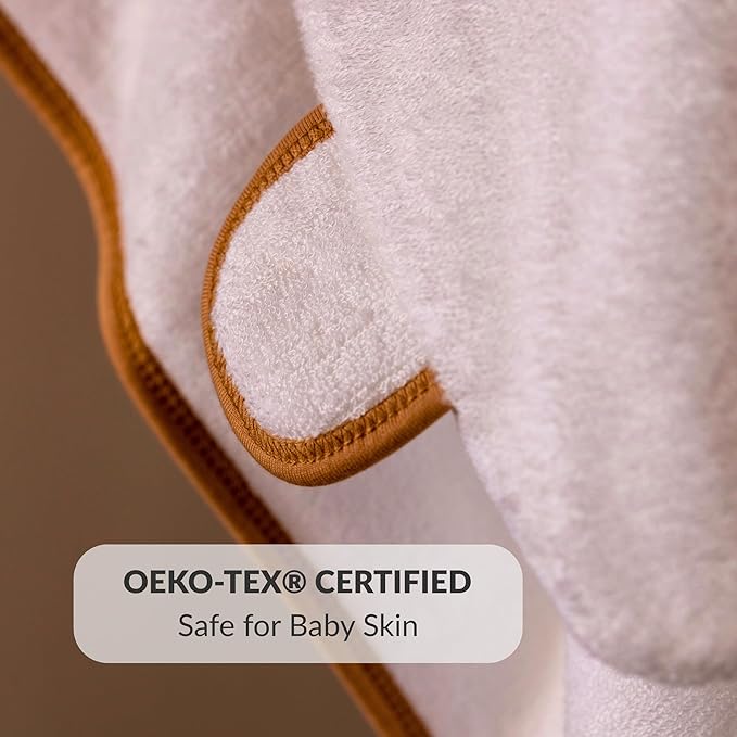 Premium Hooded Baby Towel - Super Soft & Absorbent, 100% Rayon from Bamboo, 35x35 in, Perfect for Newborn, Baby, Toddler, Infant, Bath