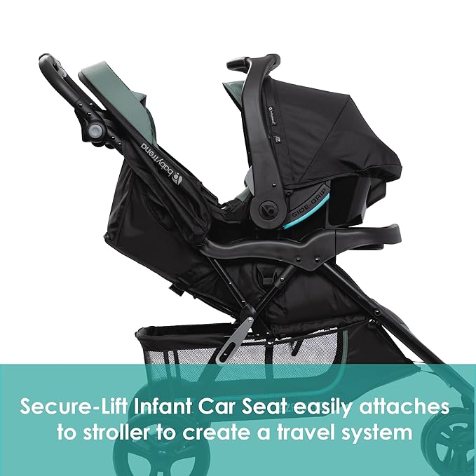 Baby Trend EZ Ride SE Travel System with Secure-Lift Infant Car Seat, Dash Sage