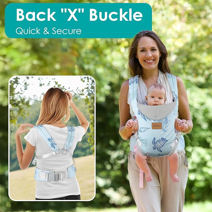 Baby Carrier, Ergonomic Adjustable Toddler Carriers for 7-33 Lbs, Cozy Lightweight Infant Carrier with Neck Support, Baby Chest Carriers with Lumbar Support for Parents (3-36 Months)