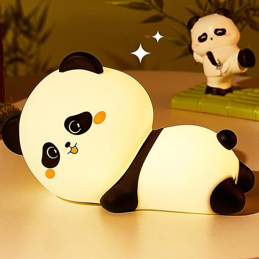 Cute Night Light Panda Night Light for Kids,16 Colors Dimmable Baby Night Lights for Nursery, Silicone Rechargeable Nightlight for Kids Room,Gifts Stuff for Boys Girls Baby,Toddler Decor