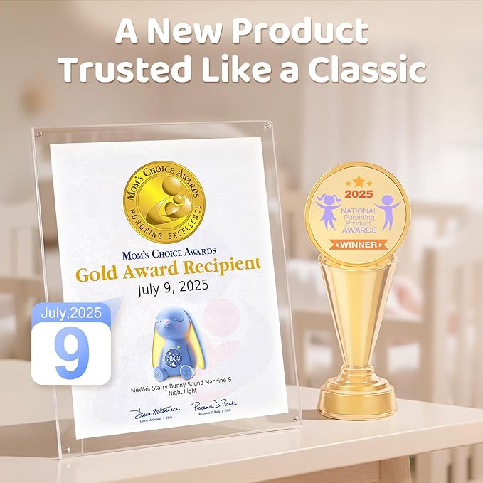 2025 Mom's Choice Awards | White Noise Sound Machine Baby - AI Cry Detection, Night Light, 100 Soothing Sounds, App Control, 150% Battery Life, 50% Faster Sleep, Baby Essentials