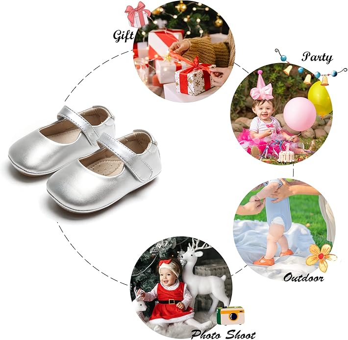 Soft Sole Baby Shoes - Infant Baby Walking Shoes Moccasins Rubber Sole Crib Shoes