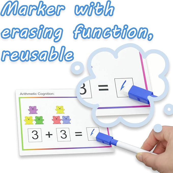 Bmag Counting Bears with Matching Sorting Cups, Preschool Math Learning Game with 24 Big and Little Bears, STEM Educational Learning Activities for Kids Age 3-5