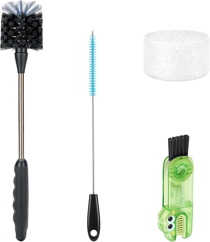 4 Pack Bottle Cleaner Set, Including Long Water Bottle Clean, Straw Clean and 3 in 1 Multi Functions Clean, Suitable for Stanley Cups, Baby Bottles, Travel Mugs, Decanters, Straws