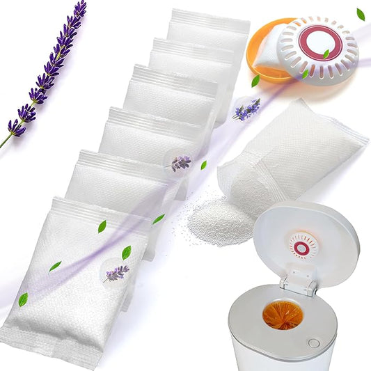 NewKe 6 Pack Lavender Scent Baking Soda Refills for Puck Baking Soda Cartridge, Diaper Pail Deodorizer Replacement Compatible with Munchkin Step and Pall Diaper Pails