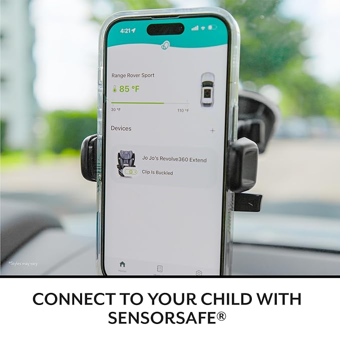 Evenflo Gold Revolve360 Extend All-in-One Rotational Car Seat with SensorSafe (Moonstone Gray)