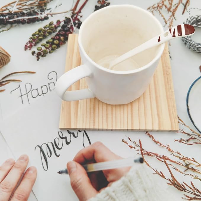 6PCS Unfinished Wood Square Blocks for Crafts, 6x6x0.4in Blank Wooden Squares Pine Wood Boards for Wood Carving,DIY Wood Coasters,Painting & Burning