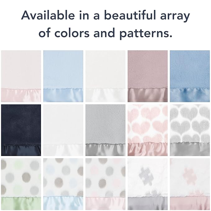 Little Giraffe Luxe Baby Blanket – 29x35” Satin Trim, Heart Army Silver | Ultra-Soft, Hypoallergenic Stroller & Nursery Blanket | Perfect for Newborns & Toddlers