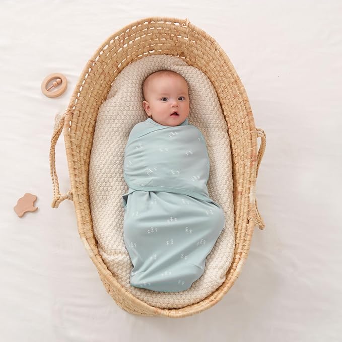 insular Baby Swaddle Wrap, Swaddle Blanket for Newborn and Infant, Adjustable Velcro Swaddling Set for Boy and Girl, Soft Cotton Baby Sleep Sack 3 Pack, Snail&Hedgehog, Medium(3-6M)