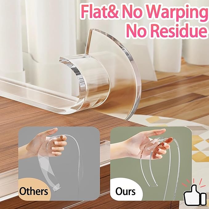 Clear Soft Corner Protectors for Furniture Strip,2Roll,1.18in x 13.4FT,Sharp Edge & Table Bumper,Window Edge,Wall Protector,Soft Corner Guards Safe for Proof,Table Corner Protectors in Family