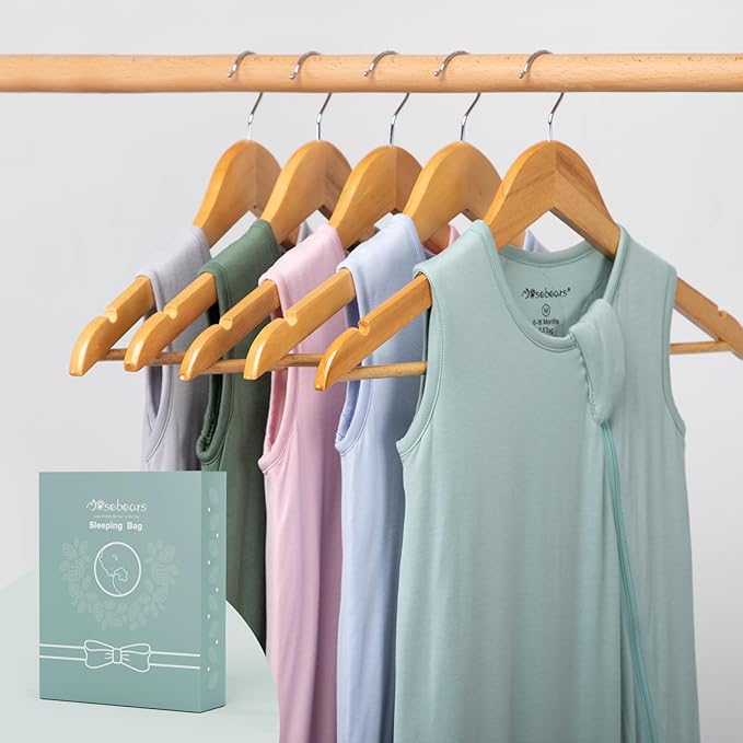 Mosebears Unisex Rayon Made from Bamboo Sleep Sack with 2-Way Zipper,2.5 Tog Baby Winter Sleep Sack (Calm Sage,18-36 Months)