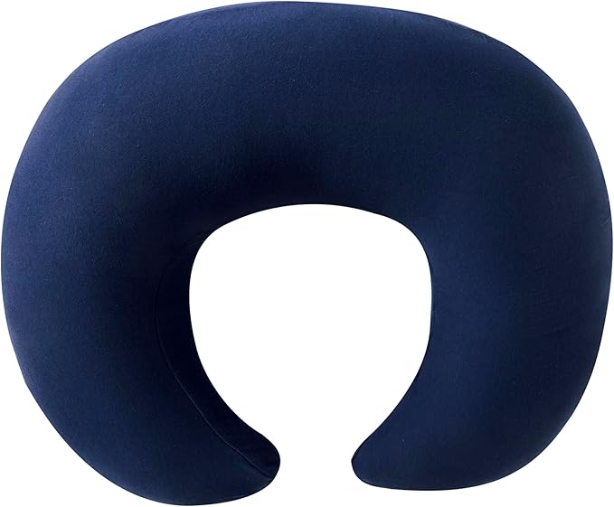 Nursing Pillow, Plus Size Breastfeeding Pillow Original Support for Baby Boys Girls Breastfeeding Essentials, with Removable Soft Cotton Cover (Dark Blue, Large (25.59 * 20.08 * 6.30 Inches))