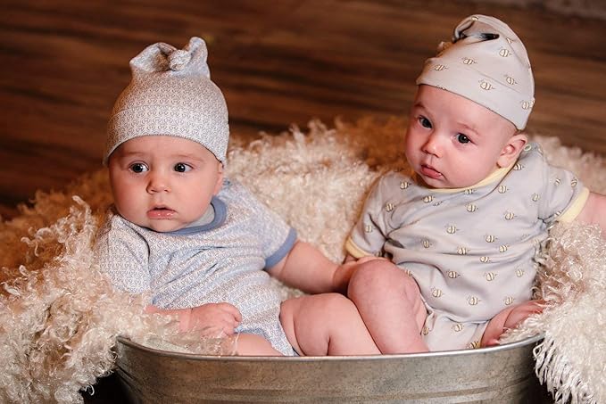 BeeCotton Unisex Baby 100% Organic Cotton Chevron Swaddle Blankets