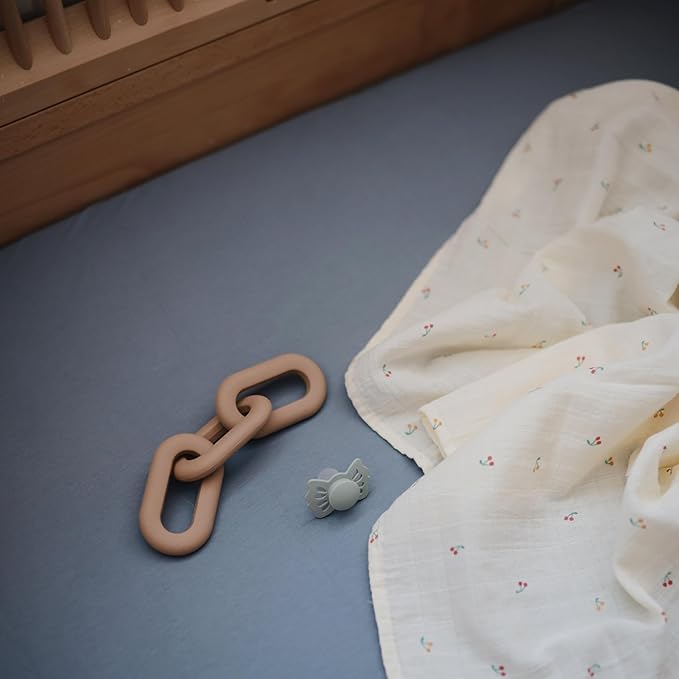 FRIGG Lucky Symmetrical SilkySoft Silicone Baby Pacifier | Made in Denmark | BPA-Free (Sage/Silver Gray, 6-18 Months)