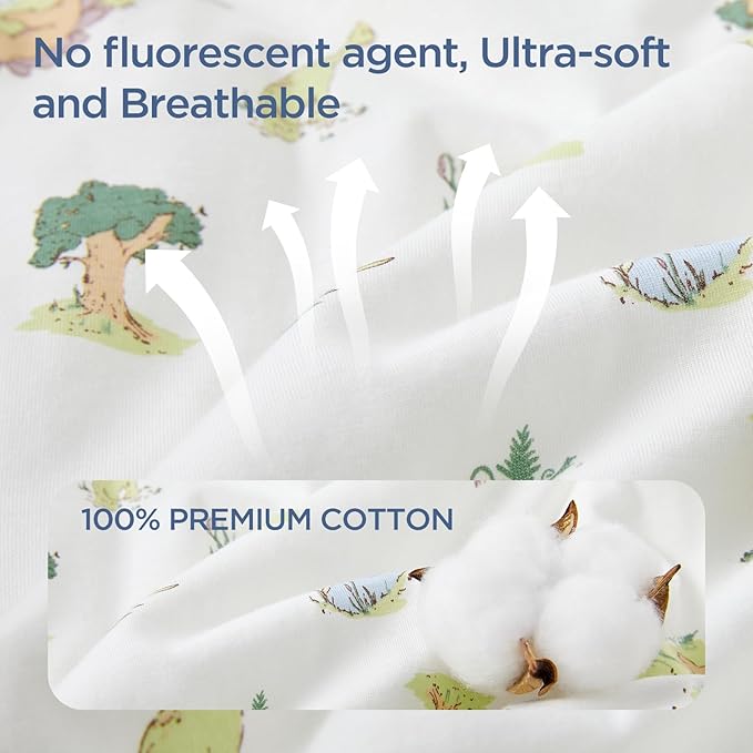 Duomiaomiao 2.5 TOG Baby Sleep Sack 100% Cotton Winter Baby Wearable Blanket, Warm Quilted Comfy Toddler Sleeping Sack