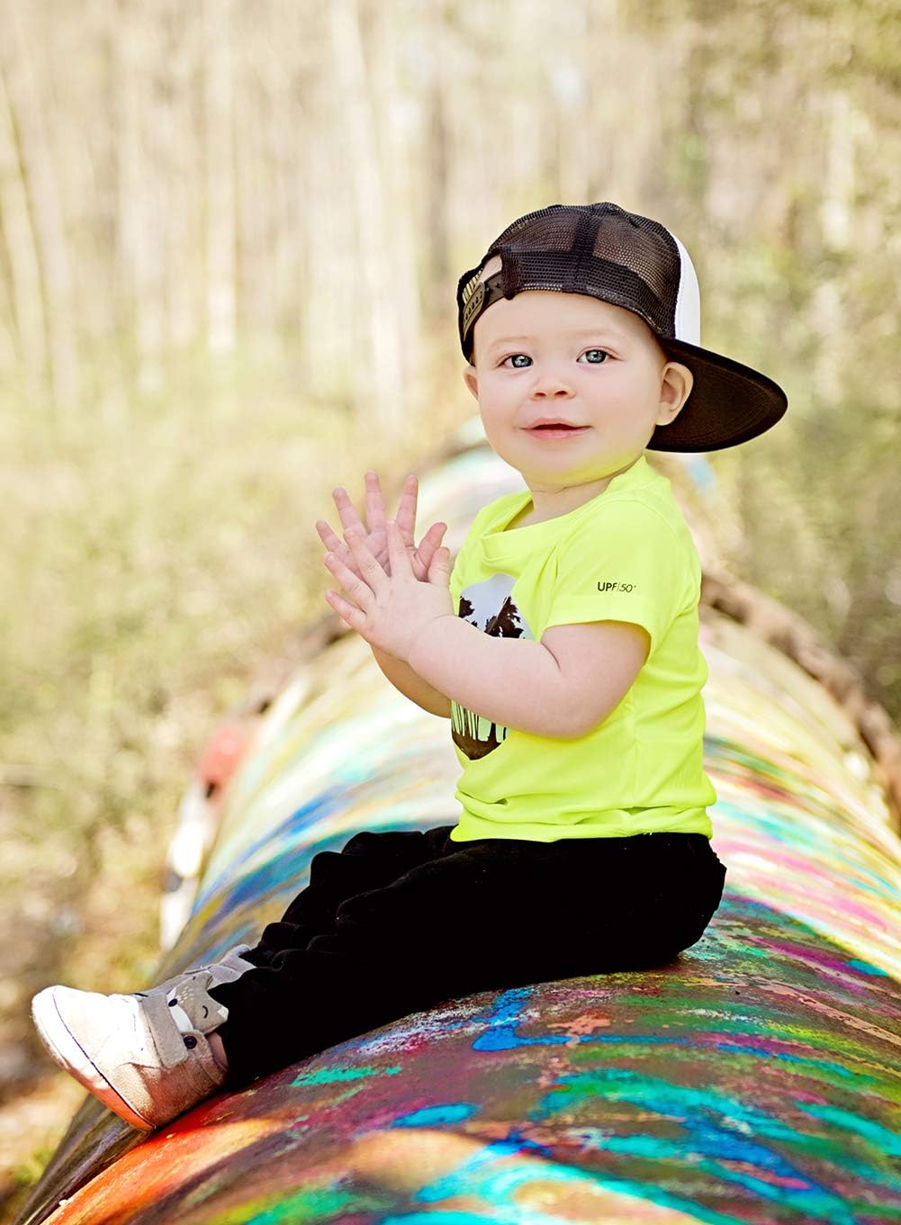 Baby Hats - Baseball Hat, Newborn Youth Flat Brim Mesh Trucker Surf Skate Bubba Bro Fitted Beach Cap Gorros para Bebes