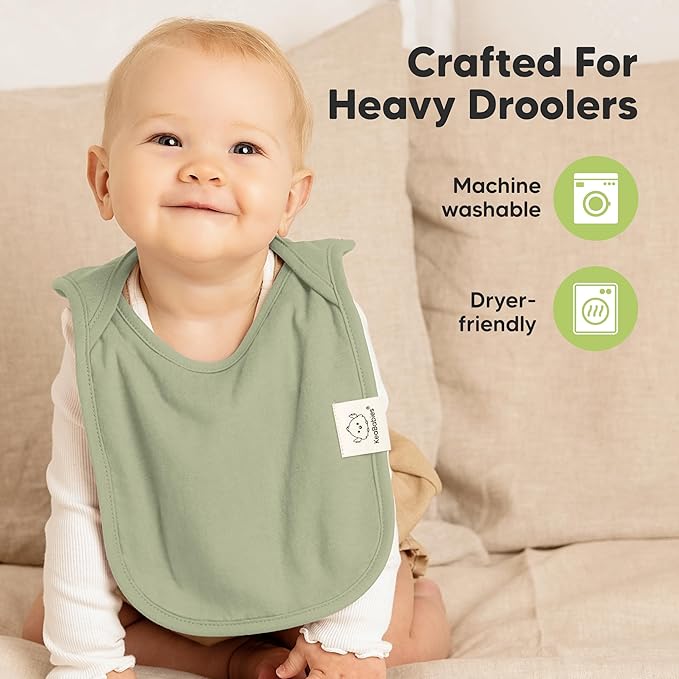 8-Pack Baby Bibs for Boys, Girls - Pullover Bibs for Drooling Teething Baby Girl & Boy Toddler, Newborn, Soft & Absorbent, Cute Colors, Large Torso Coverage Keep Infant Clean & Dry (Embrace)