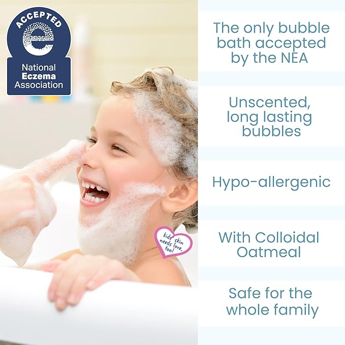 TruKid Bubble Podz Bubble Bath for Kids, Toddlers, & Babies, NEA-Accepted for Eczema, Gentle Refreshing Colloidal Oatmeal Bath Bomb for Sensitive Skin, pH Balanced, Tear Free, Unscented (24 Podz)