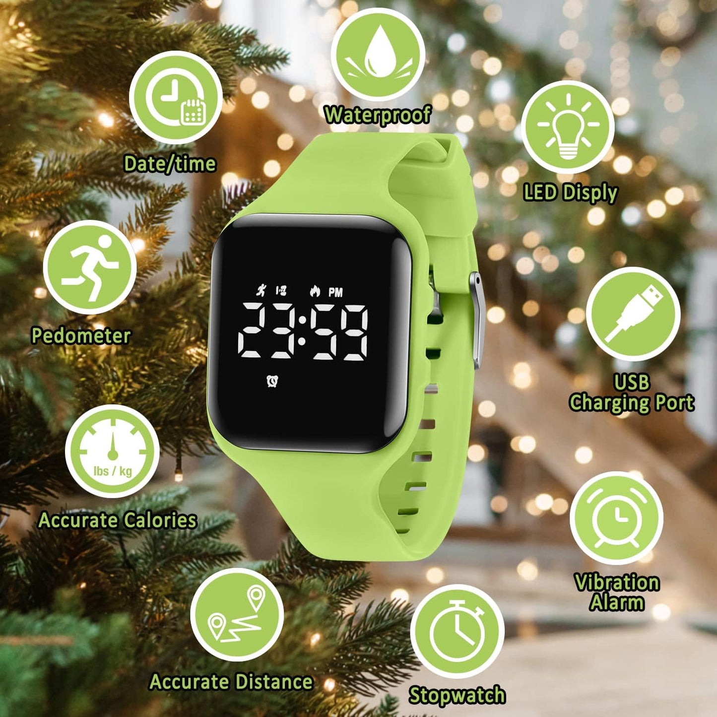 Kids Watches for Girls Boys Digital Sport Watch with Step Counter Pedometer Vibration Alarm Clock, No App Waterproof Fitness Tracker Kids Watch Boys Girls Teens Students Ages 5-16