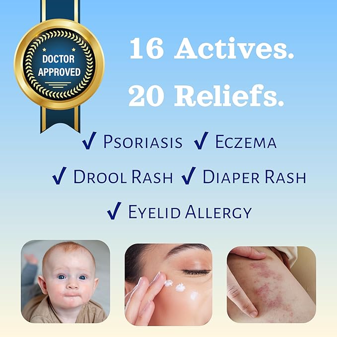 Natural SKIN REPAIR Clinically tested Aromatherapy. Powerful Herbal Essential Oil Soothing Multi-purpose Skin Care Eczema, Dermatitis, Diaper rash, and Sensitive skin. (Green tube 50ml)