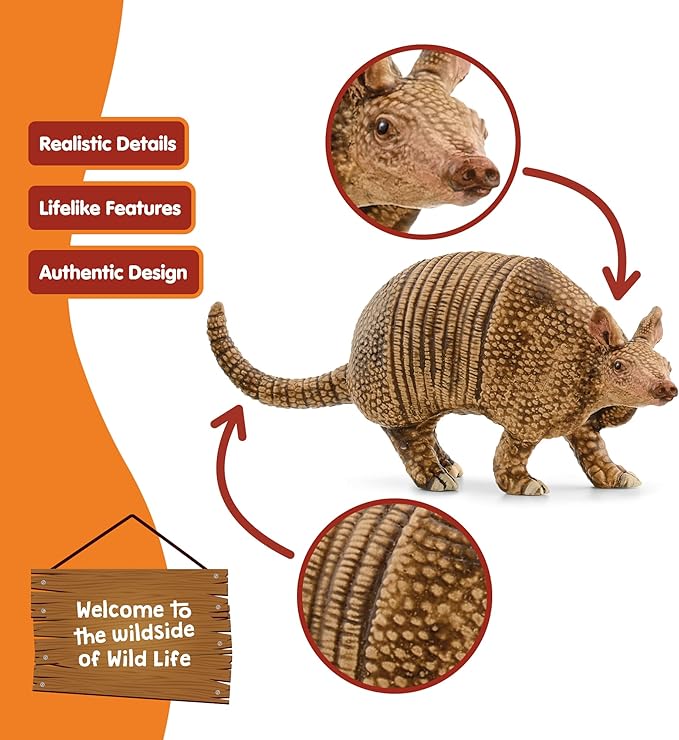 Schleich Wild Life - Wild Animal Toy Armadillo Figurine - Kids and Toddlers Ages 3+