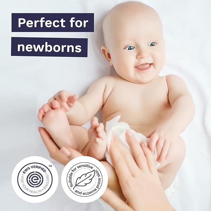 Pura Baby Wipes, 180 Count, Plastic-Free | Sensitive Skin | 99% Water | Fragrance Free | Plant Based