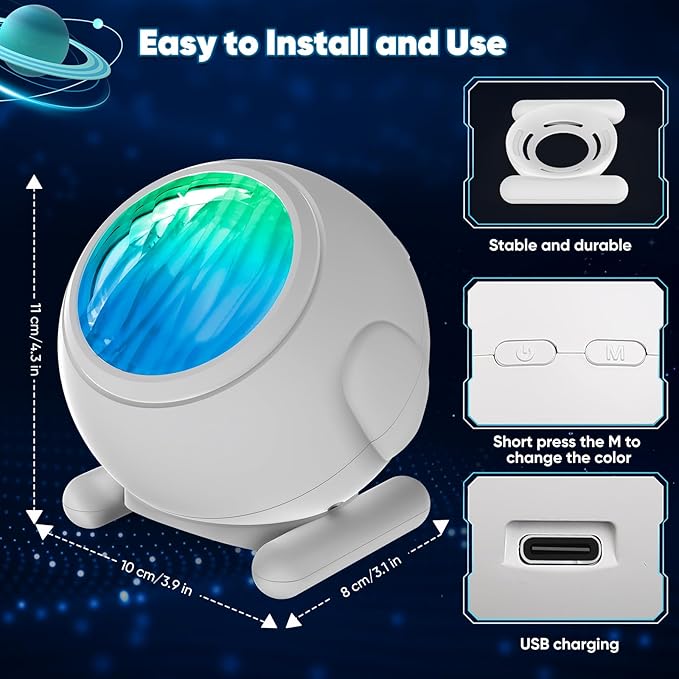 Northern Lights Projector, Aurora Projector with Timer and Remote, Night Light Projector for Kids Room, Room Decor, Christmas Gifts for Adults Teens