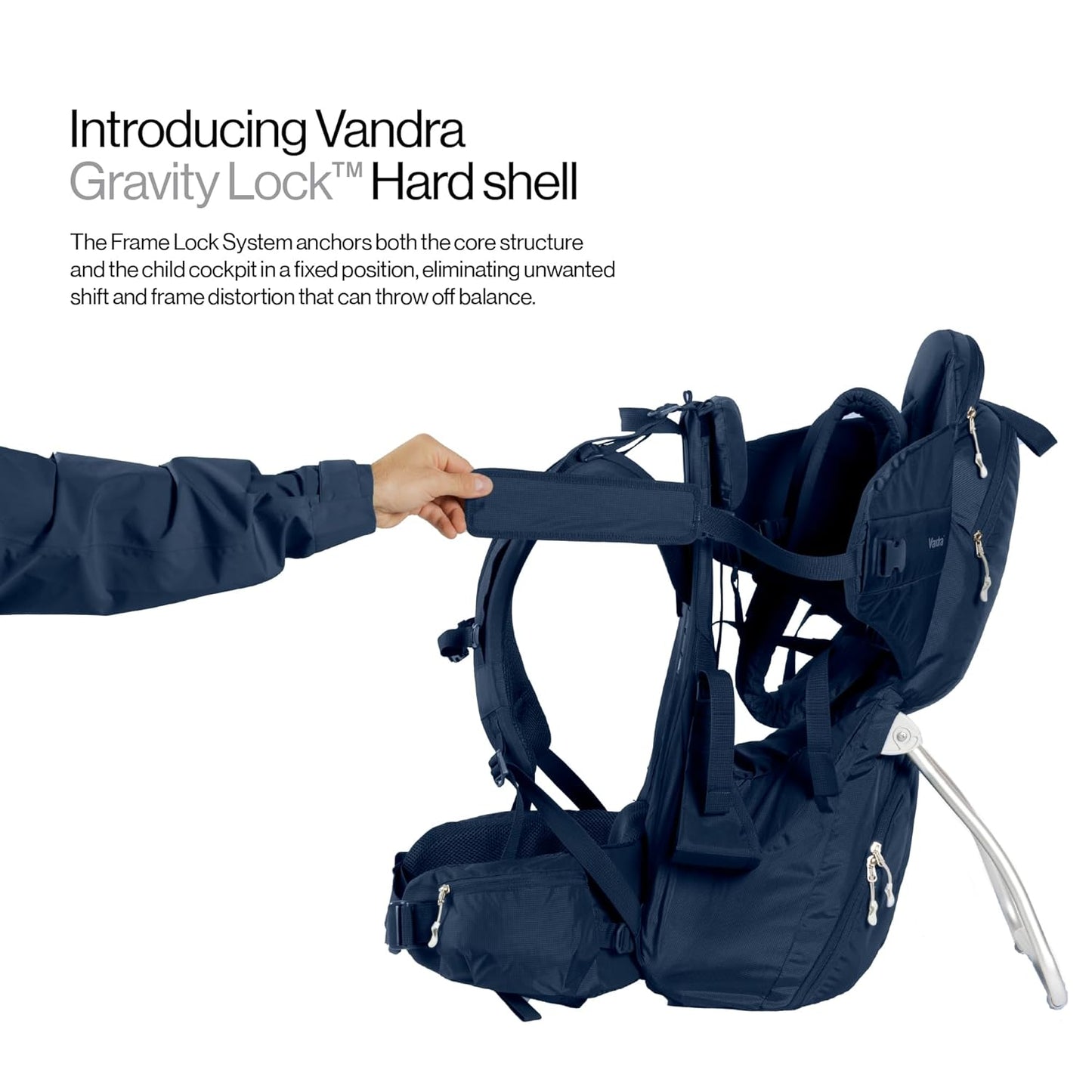 Vandra™ River - Scandinavian Hiking Baby Carrier Backpack - Gravity Lock™ Hard-Shell Frame - Nest Child Carrier for Toddler & Kids - Dust Bag, Alu Tag & More Included