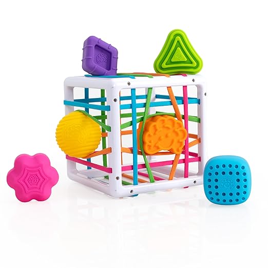 Fat Brain Toys InnyBin Shape Learning Toys, Sensory Toys for Babies and Toddlers, Baby Toys Ages 10 Months+