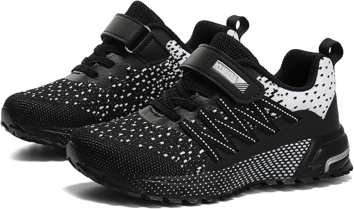 KUBUA Kids Sneakers for Boys Girls Running Tennis Shoes Lightweight Breathable Sport Athletic