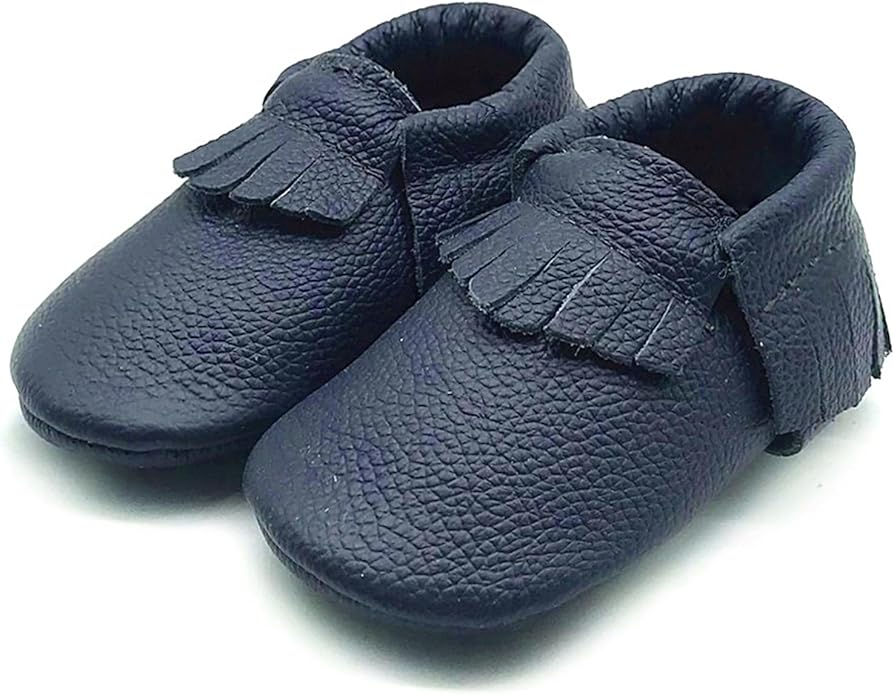 OWLOWLA Baby Moccasins Soft Sole Leather Baby Shoes Infant Toddler Pre-Walker Shoes Baby Boy Girl