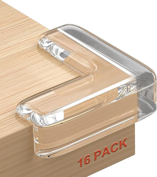 HOMREALM Baby Proofing 16 Pack Corner Protector Baby Corner Guards Furniture Corner & Edge Safety Bumpers Clear Baby Proofing Bumper Cushion for Table Furniture Sharp Corners