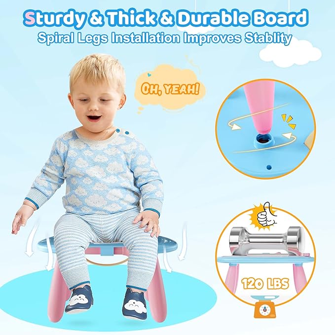 Kikidex Toddlers Toys Age 1-3, Magnetic Drawing Board, Doodle Board Pad Learning and Educational Toys for 1 2 3 Year Old Baby Kids Birthday Gift (Mint Blue)