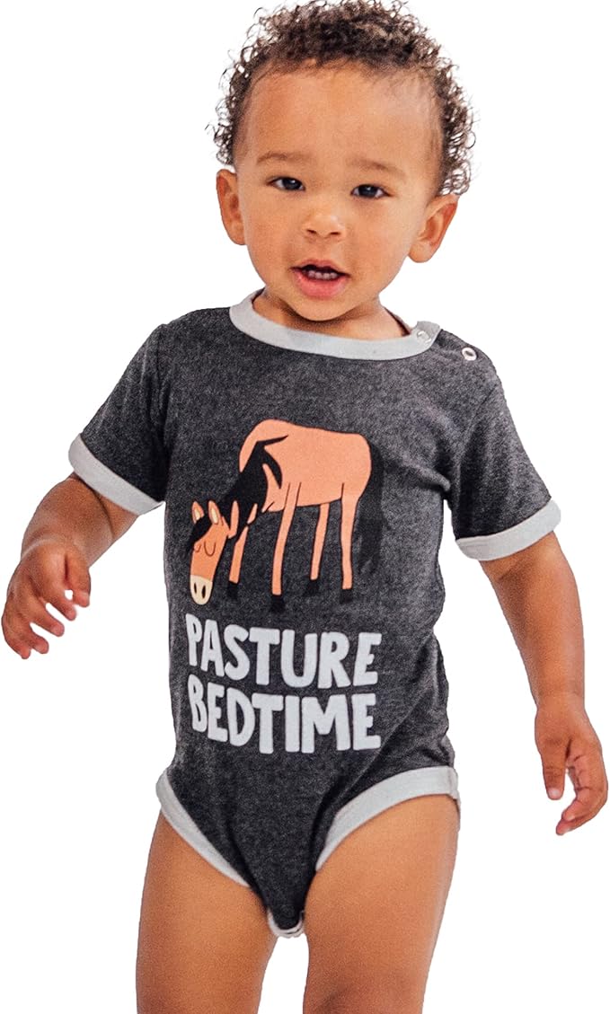 Lazy One Cute Unisex Baby Bodysuit, Cute Animal Designs, 6-18 Months