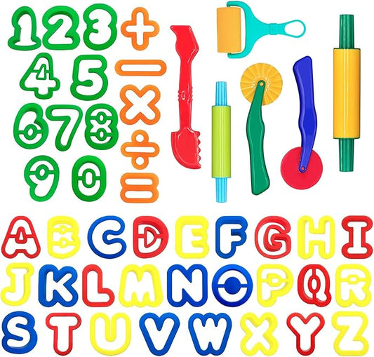 Clay and Play Dough Tools Six Piece Set - Ages 3 & Up DIMROM (47pcs)